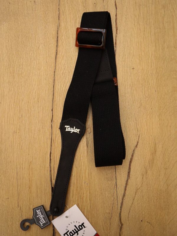 Taylor Black Cotton GS Mini Guitar Strap Kauffmann's Guitar Store