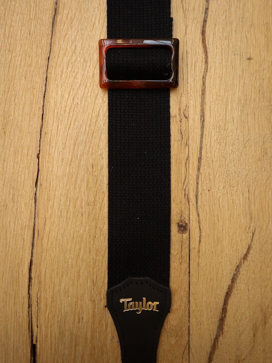 Taylor Black Cotton GS Mini Guitar Strap Kauffmann's Guitar Store
