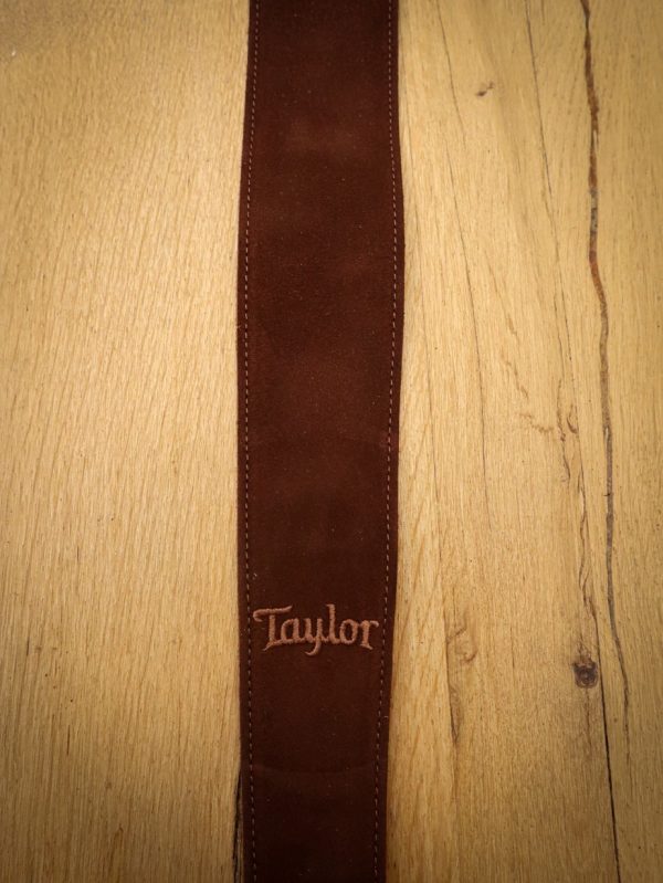 Taylor Embroidered Suede Chocolate Guitar Strap - Image 2