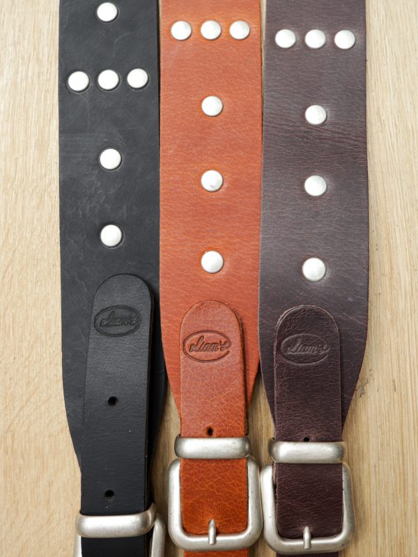 Liam's Stud Leather Strap Brown - Image 2