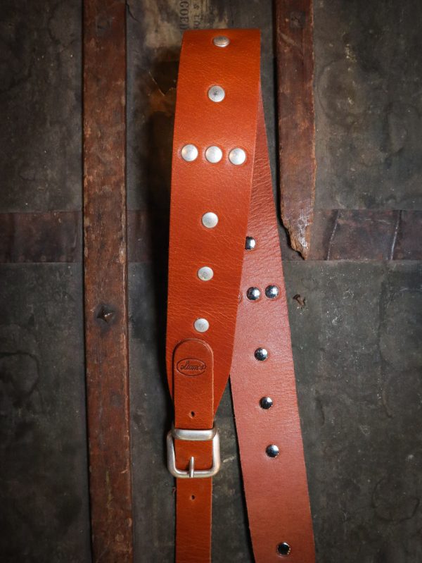 Liam's Stud Leather Strap Brown