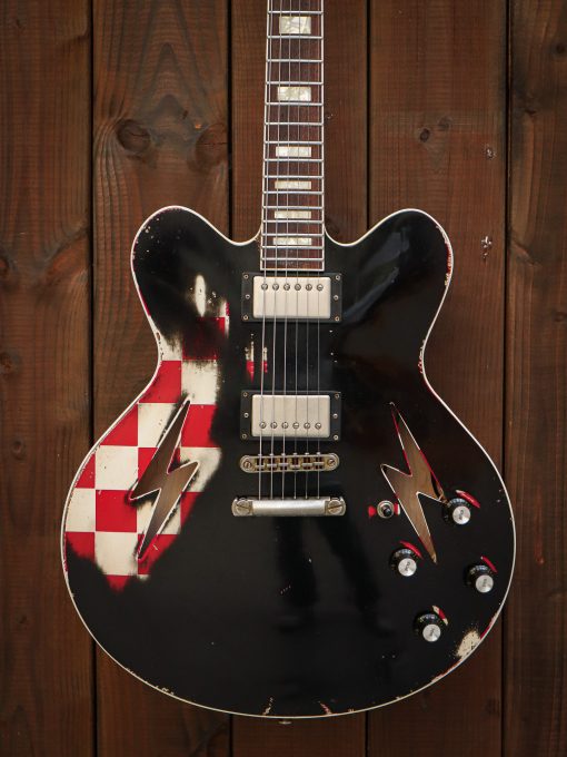 Rock N Roll Relics Lightning Checkerboard Red & Black - Image 3
