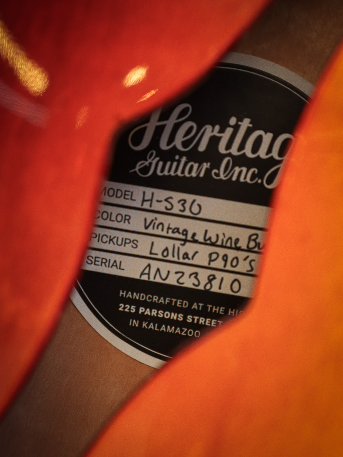 Heritage H530 Vintage Wine Burst Pre-Owned - Image 8