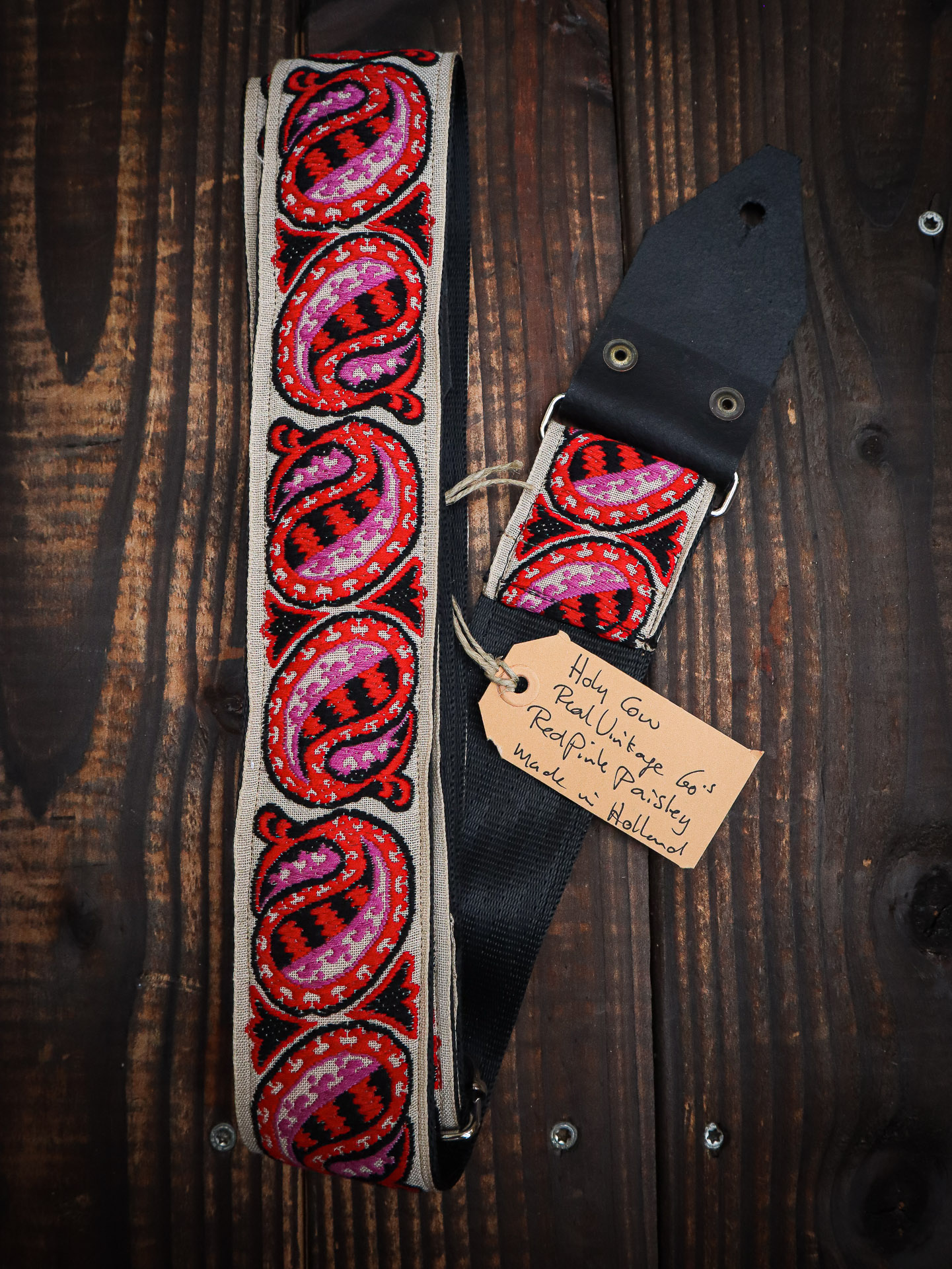 Holy Cow Real Vintage Red Pink Paisley